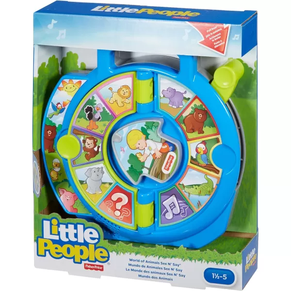 FisherPrice Little People Toddler Learning Toy World of Animals See N Say with Music and Sounds for Ages 18 MonthsFisherPrice Little People Toddler Learning Toy World of Animals See N Say with Music and Sounds for Ages 18 Months