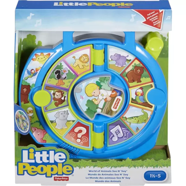 FisherPrice Little People Toddler Learning Toy World of Animals See N Say with Music and Sounds for Ages 18 MonthsFisherPrice Little People Toddler Learning Toy World of Animals See N Say with Music and Sounds for Ages 18 Months