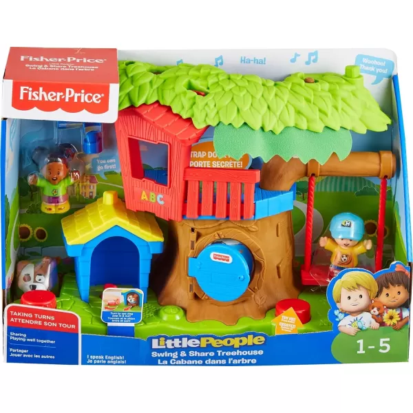 FisherPrice Little People Toddler Musical Toy Swing amp Share Treehouse Playset with 3 Figures for Pretend Play Ages 1 Years Amazon ExclusiveFisherPrice Little People Toddler Musical Toy Swing amp Share Treehouse Playset with 3 Figures for Pretend Play Ages 1 Years Amazon Exclusive