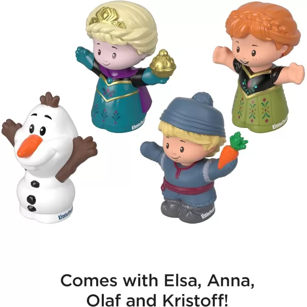 FisherPrice Little People Toddler Toys Disney Frozen Elsa amp Friends Figure Set with Anna Kristoff amp Olaf for Ages 18 Months4Pack  Party Playset