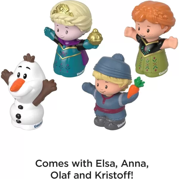 FisherPrice Little People Toddler Toys Disney Frozen Elsa amp Friends Figure Set with Anna Kristoff amp Olaf for Ages 18 Months4Pack