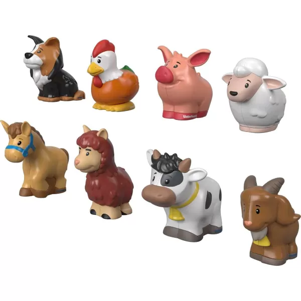 FisherPrice Little People Toddler Toys Farm Animal Friends 8Piece Figure Set For Pretend Play Ages 1 YearsAnimal Friends