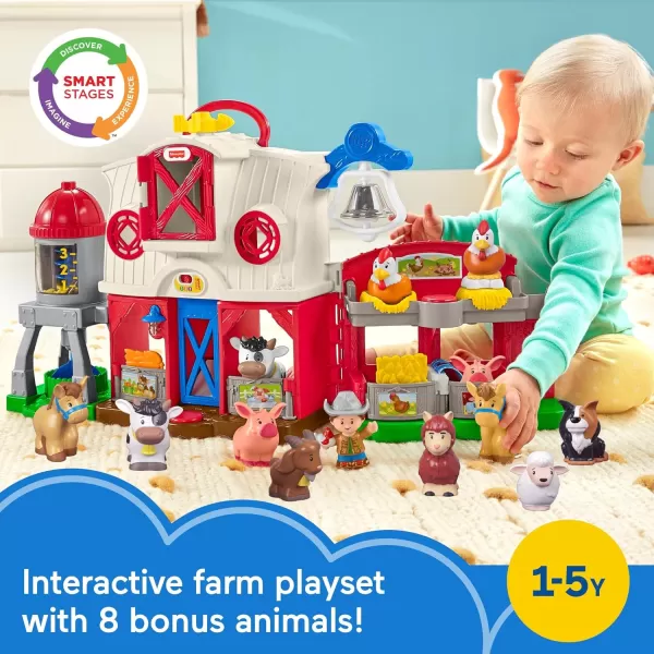 FisherPrice Little People Toddler Toys Farm Animal Friends 8Piece Figure Set For Pretend Play Ages 1 YearsFarm Playset  Animals