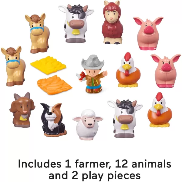 FisherPrice Little People Toddler Toys Farm Animal Friends 8Piece Figure Set For Pretend Play Ages 1 YearsFarm Playset  Animals