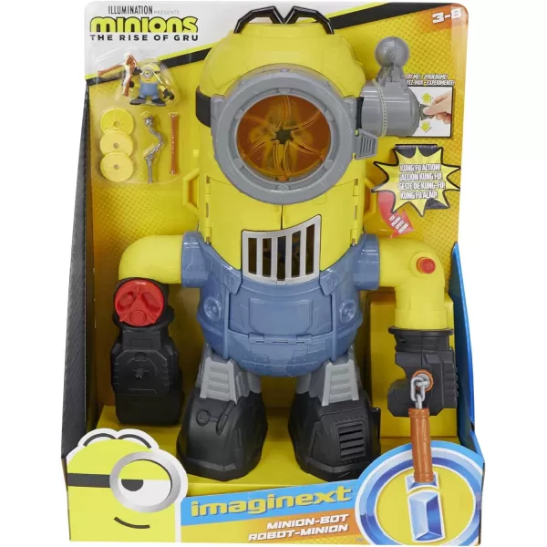 FisherPrice Minions toys The Rise of Gru MinionBot Robot Playset with Punching Action and Stuart Figure for Preschool Kids Ages 3 and UpFisherPrice Minions toys The Rise of Gru MinionBot Robot Playset with Punching Action and Stuart Figure for Preschool Kids Ages 3 and Up