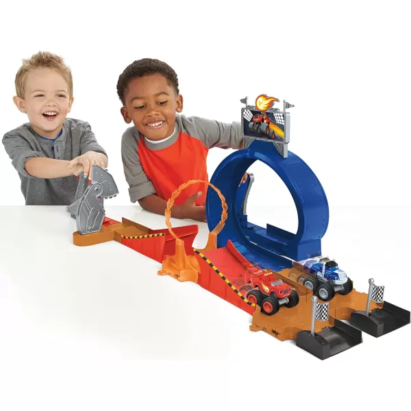 FisherPrice Nickelodeon Blaze and the Monster Machines Monster Dome racetrack playset with stunt track and character trucks for preschool kidsFisherPrice Nickelodeon Blaze and the Monster Machines Monster Dome racetrack playset with stunt track and character trucks for preschool kids