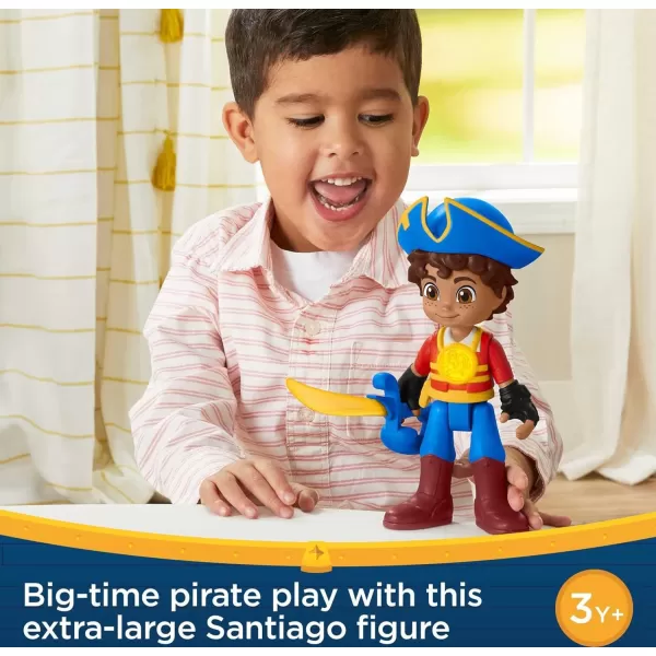 FisherPrice Santiago of the Seas Pirate Toy Talking Santiago Figure with Lights for Preschool Pretend Play Ages 3 YearsFisherPrice Santiago of the Seas Pirate Toy Talking Santiago Figure with Lights for Preschool Pretend Play Ages 3 Years