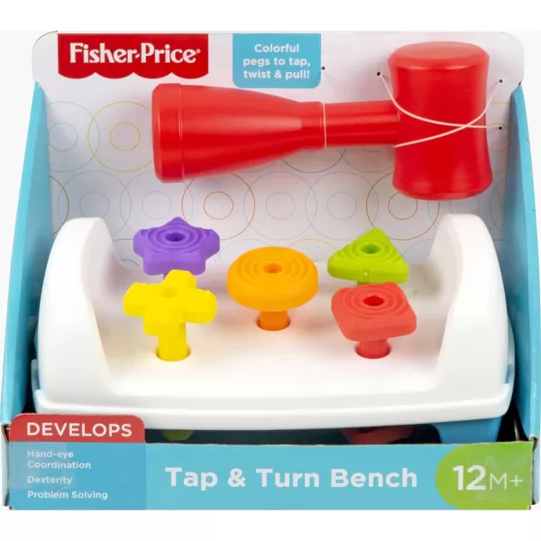 FisherPrice Toddler Toy Tap amp Turn Bench Pretend Tools 2Sided Construction Set for Ages 1 YearsFisherPrice Toddler Toy Tap amp Turn Bench Pretend Tools 2Sided Construction Set for Ages 1 Years