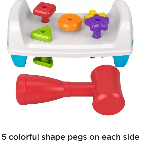 FisherPrice Toddler Toy Tap amp Turn Bench Pretend Tools 2Sided Construction Set for Ages 1 YearsFisherPrice Toddler Toy Tap amp Turn Bench Pretend Tools 2Sided Construction Set for Ages 1 Years