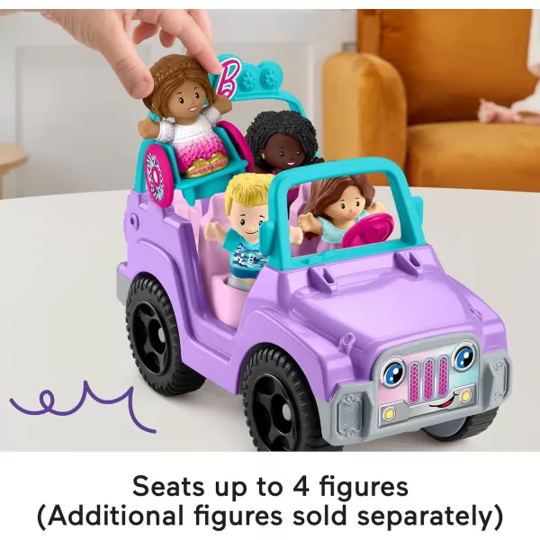 Little People Barbie Toy Car Beach Cruiser with Music Sounds and 2 Figures for Pretend Play Ages 18 MonthsLittle People Barbie Toy Car Beach Cruiser with Music Sounds and 2 Figures for Pretend Play Ages 18 Months