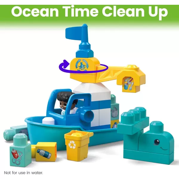 MEGA BLOKS Fisher Price Preschool Building Toys Green Town Ocean Time Clean Up with 70 Toddler Blocks 3 Figures Kids Age 1 Years ISCCcertified plasticsMEGA BLOKS Fisher Price Preschool Building Toys Green Town Ocean Time Clean Up with 70 Toddler Blocks 3 Figures Kids Age 1 Years ISCCcertified plastics