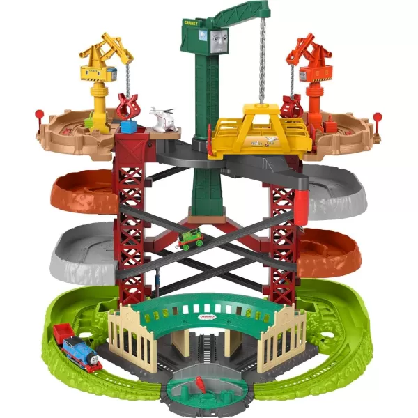 Thomas amp Friends MultiLevel Track Set Trains amp Cranes Super Tower With Thomas amp Percy Engines Plus Harold For Preschool Kids Ages 3 YearsAction Station  Engine 4 Pack  Carly amp Sandy