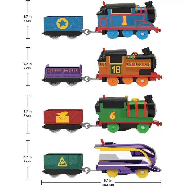 Thomas amp Friends MultiLevel Track Set Trains amp Cranes Super Tower With Thomas amp Percy Engines Plus Harold For Preschool Kids Ages 3 YearsAction Station  Engine 4 Pack  Carly amp Sandy