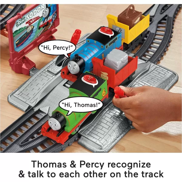 Thomas amp Friends Toy Train Set Loop amp Launch Maintenance Yard With Thomas Motorized Engine amp Carly The Crane For Kids Ages 3 YearsThomas amp Friends Talking Thomas amp Percy Train Set