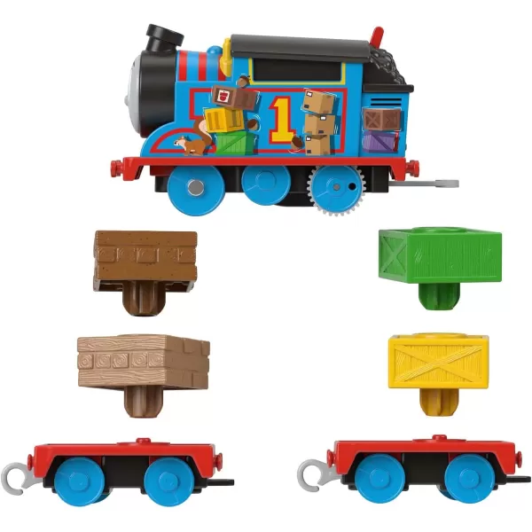 Thomas amp Friends Toy Train Wobble Cargo Thomas Motorized Engine with 2 Cargo Cars for Preschool Railway PlayThomas  Wobble Cargo