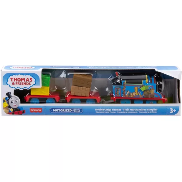 Thomas amp Friends Toy Train Wobble Cargo Thomas Motorized Engine with 2 Cargo Cars for Preschool Railway PlayThomas  Wobble Cargo