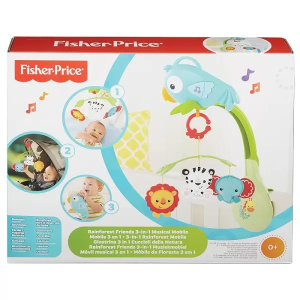 FisherPrice 3in1 Musical MobileRainforest Friends