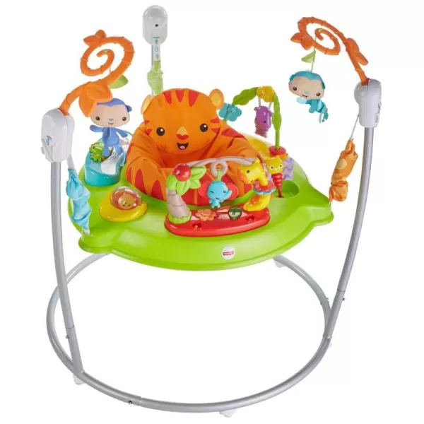 FisherPrice Baby Bouncer Color Climbers Jumperoo Activity Center with Music Lights amp Developmental Toys Amazon ExclusiveTiger Time Jumperoo