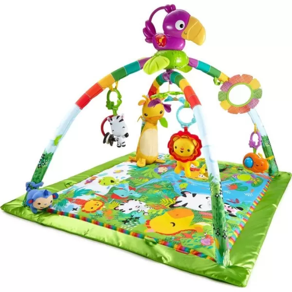 FisherPrice Baby Rainforest Music amp Lights Deluxe Infant GymStandard Packaging