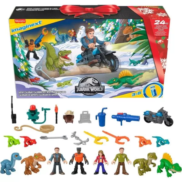 FisherPrice Imaginext Jurassic World Advent Calendar Christmas Gift of 25 Dinosaur Toys amp Figures for Preschool Kids Ages 3 YearsFisherPrice Imaginext Jurassic World Advent Calendar Christmas Gift of 25 Dinosaur Toys amp Figures for Preschool Kids Ages 3 Years