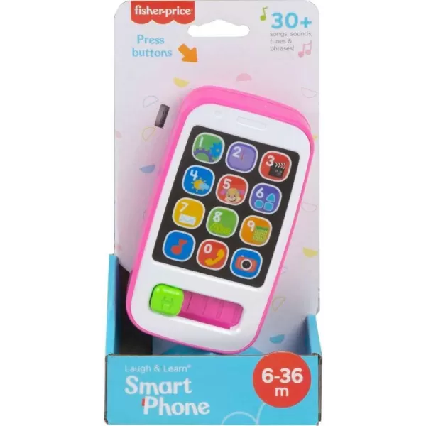 FisherPrice Laugh amp Learn Baby amp Toddler Toy Smart Phone With Educational Music amp Lights For Ages 6 Months PinkPink