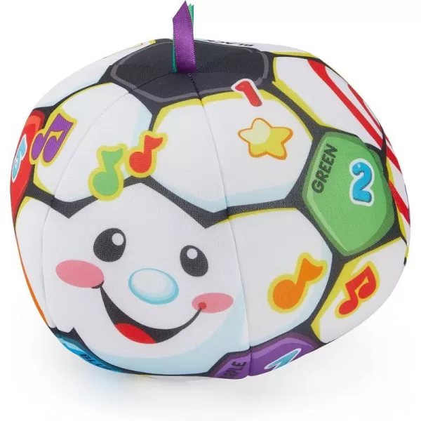 FisherPrice Laugh amp Learn Baby to Toddler Toy Singin Soccer Ball Plush with Music amp Educational Phrases for Ages 6 MonthsEasytoOpen Packaging