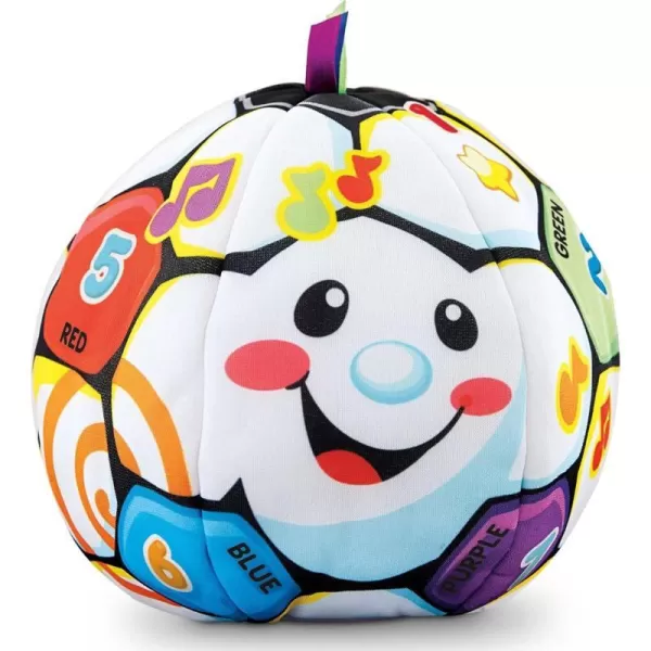 FisherPrice Laugh amp Learn Baby to Toddler Toy Singin Soccer Ball Plush with Music amp Educational Phrases for Ages 6 MonthsRetail Packaging