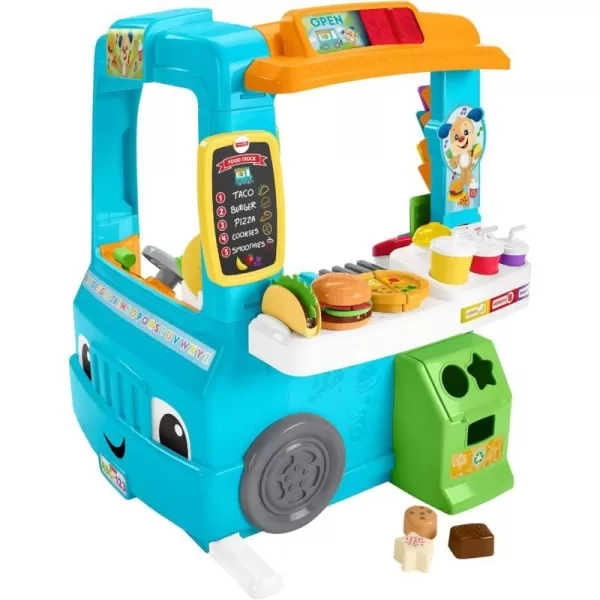 FisherPrice Laugh amp Learn Toddler Learning Toy Servin Up Fun Food Truck Electronic Playset With 24 Accessories For Ages 18 MonthsFisherPrice Laugh amp Learn Toddler Learning Toy Servin Up Fun Food Truck Electronic Playset With 24 Accessories For Ages 18 Months