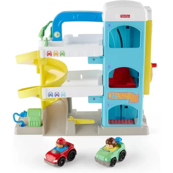 FisherPrice Little People Toddler Toy Helpful Neighbors Garage Playset with Spiral Ramp and 2 Wheelies Cars for Ages 18 MonthsFisherPrice Little People Toddler Toy Helpful Neighbors Garage Playset with Spiral Ramp and 2 Wheelies Cars for Ages 18 Months