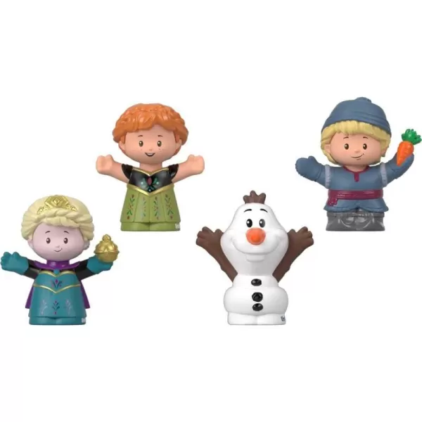 FisherPrice Little People Toddler Toys Disney Frozen Elsa amp Friends Figure Set with Anna Kristoff amp Olaf for Ages 18 Months4Pack