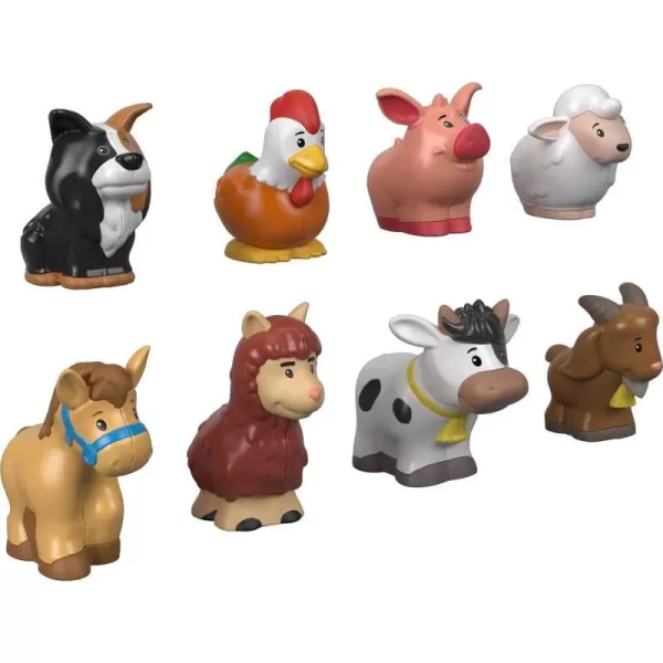 FisherPrice Little People Toddler Toys Farm Animal Friends 8Piece Figure Set For Pretend Play Ages 1 YearsAnimal Friends