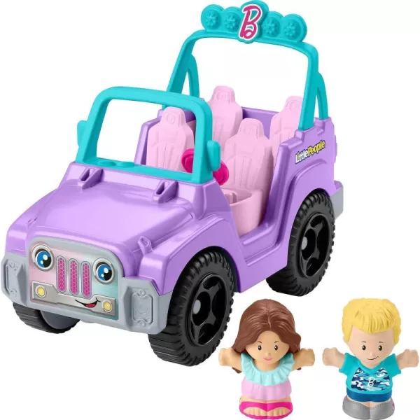 Little People Barbie Toy Car Beach Cruiser with Music Sounds and 2 Figures for Pretend Play Ages 18 MonthsLittle People Barbie Toy Car Beach Cruiser with Music Sounds and 2 Figures for Pretend Play Ages 18 Months