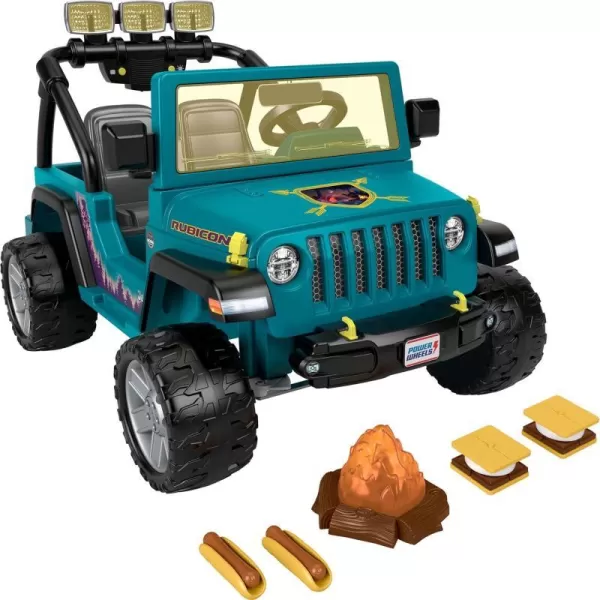 Power Wheels Camping Jeep Wrangler RideOn Toy with Pretend Food Camping Gear amp Lights Preschool Toy Seats 2 Ages 3 YearsCamping