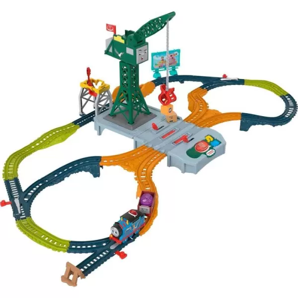 Thomas amp Friends Toy Train Set Loop amp Launch Maintenance Yard With Thomas Motorized Engine amp Carly The Crane For Kids Ages 3 YearsTalking Thomas amp Cranky  Simplified Packaging