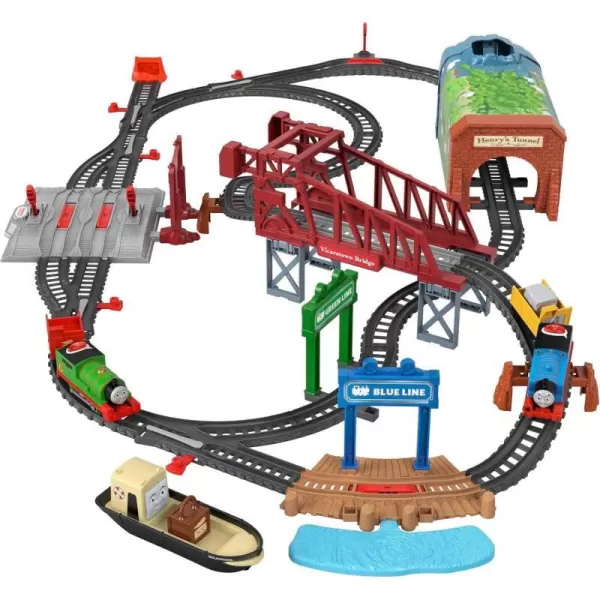 Thomas amp Friends Toy Train Set Loop amp Launch Maintenance Yard With Thomas Motorized Engine amp Carly The Crane For Kids Ages 3 YearsThomas amp Friends Talking Thomas amp Percy Train Set