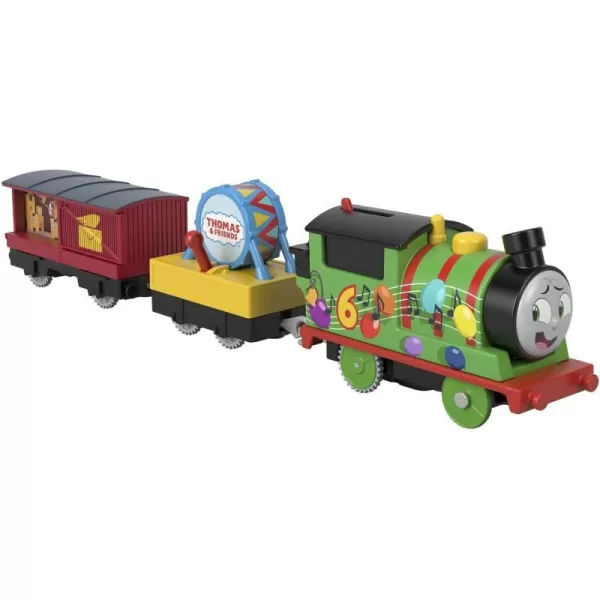 Thomas amp Friends Toy Train Wobble Cargo Thomas Motorized Engine with 2 Cargo Cars for Preschool Railway PlayPercy AEG