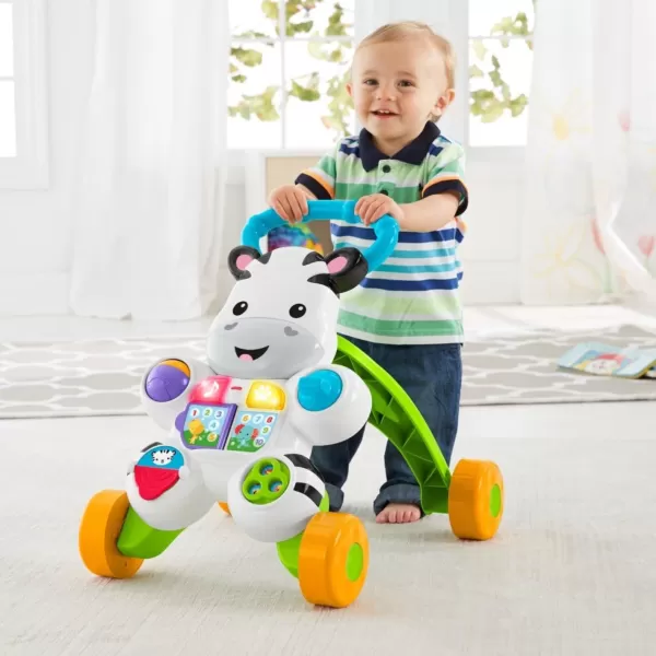 FisherPrice Baby Learning Toy Learn With Me Zebra Walker With Music Lights And Fine Motor Activities For Ages 6 MonthsStandard Packaging