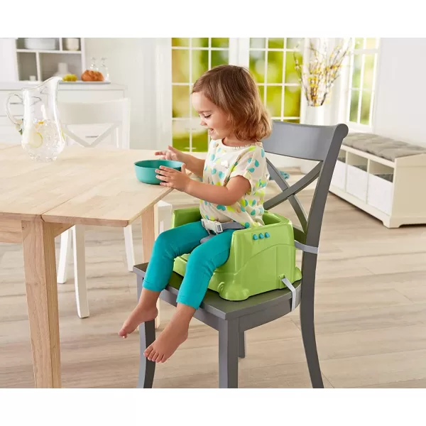 FisherPrice Baby Portable Toddler Dining Chair Healthy Care Deluxe Booster Seat Travel Gear with Dishwasher Safe Tray Blue Amazon ExclusiveCarbon FrustrationFree Packaging