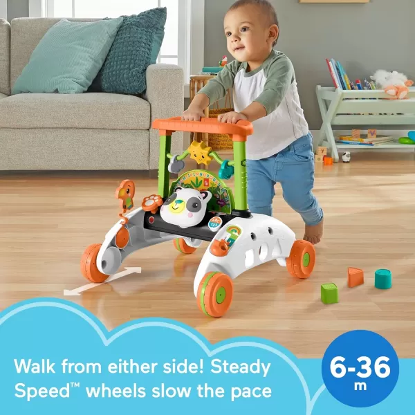 FisherPrice Baby amp Toddler Toy 2Sided Steady Speed Panda Walker With Smart Stages Learning amp Blocks For Ages 6 MonthsPanda Walker  DJ Bouncin Beats