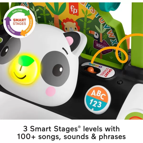 FisherPrice Baby amp Toddler Toy 2Sided Steady Speed Panda Walker With Smart Stages Learning amp Blocks For Ages 6 MonthsPanda Walker