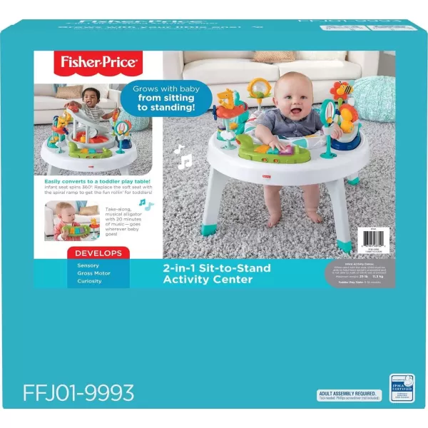 FisherPrice Baby to Toddler Learning Toy 2in1 Like a Boss Activity Center and Play Table with Lights Music and SoundsSafari