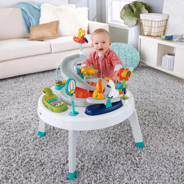 FisherPrice Baby to Toddler Learning Toy 2in1 Like a Boss Activity Center and Play Table with Lights Music and SoundsSafari