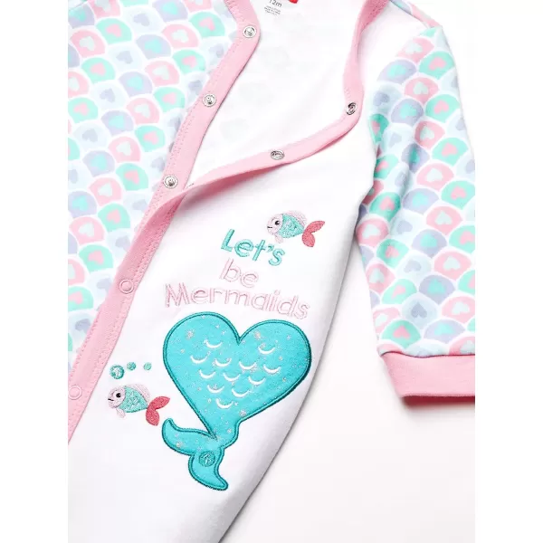 FisherPrice Embroidered OnePiece CoverallWhitePinkPurple