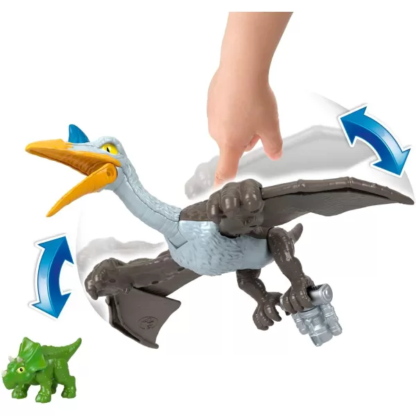 FisherPrice Imaginext Jurassic World Dominion Dinosaur Toy Soaring Quetzal with Triceratops amp Accessory 3Piece Preschool Set 3 YearsFisherPrice Imaginext Jurassic World Dominion Dinosaur Toy Soaring Quetzal with Triceratops amp Accessory 3Piece Preschool Set 3 Years