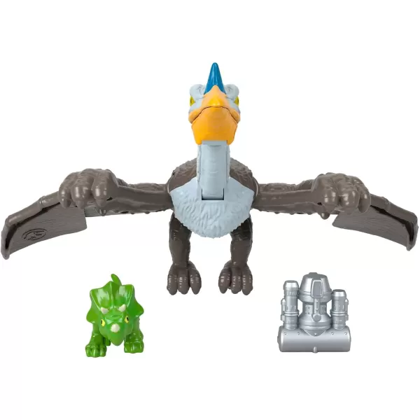 FisherPrice Imaginext Jurassic World Dominion Dinosaur Toy Soaring Quetzal with Triceratops amp Accessory 3Piece Preschool Set 3 YearsFisherPrice Imaginext Jurassic World Dominion Dinosaur Toy Soaring Quetzal with Triceratops amp Accessory 3Piece Preschool Set 3 Years