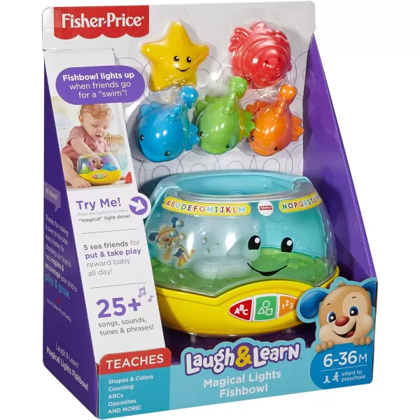 FisherPrice Laugh amp Learn Baby amp Toddler Toy Magical Lights Fishbowl With Smart Stages Learning Content For Ages 6 MonthsFisherPrice Laugh amp Learn Baby amp Toddler Toy Magical Lights Fishbowl With Smart Stages Learning Content For Ages 6 Months