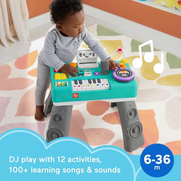 FisherPrice Laugh amp Learn Baby amp Toddler Toy Mix amp Learn Dj Table Musical Activity Center With Lights amp Sounds For Ages 6 MonthsStandard Packaging