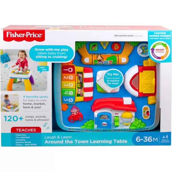 FisherPrice Laugh amp Learn Baby to Toddler Toy Around the Town Learning Table with Music Lights amp Activities for Ages 6 MonthsFisherPrice Laugh amp Learn Baby to Toddler Toy Around the Town Learning Table with Music Lights amp Activities for Ages 6 Months