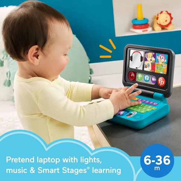 FisherPrice Laugh amp Learn Baby to Toddler Toy Lets Connect Laptop Pretend Computer with Smart Stages for Ages 6 MonthsFisherPrice Laugh amp Learn Baby to Toddler Toy Lets Connect Laptop Pretend Computer with Smart Stages for Ages 6 Months