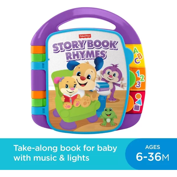 FisherPrice Laugh amp Learn Musical Baby Toy Storybook Rhymes Electronic Learning Book With Lights amp Songs For Ages 6 MonthsFisherPrice Laugh amp Learn Musical Baby Toy Storybook Rhymes Electronic Learning Book With Lights amp Songs For Ages 6 Months